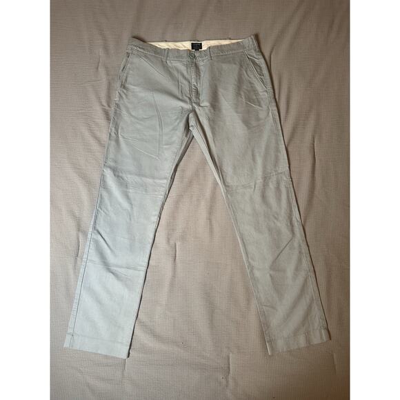 J.Crew Men’s The Driggs Pants Gray 33x30 Straight Slim Fit 100% Cotton - Picture 2 of 8